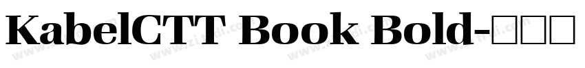 KabelCTT Book Bold字体转换